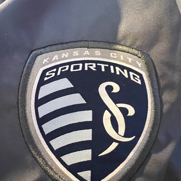 adidas Sporting Kansas City All-Weather Raglan Hoodie Full-Zip Jacket NWOT Large - Picture 3 of 3